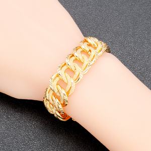 JXX Fashion Design 24K Gold Plated Miami Chain Iced Out Hip Hop Cuban Chain <b>Bracelet</b> and Necklace Brass Jewelry - Product Image 3