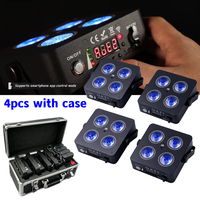 4 projecteurs PAR LED plats sans fil DMX IR4 Mini 4x18W RGBWA UV, alimentés par batterie, pour mariage, fête, éclairage de scène LED