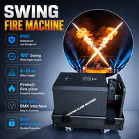 Projecteur de flamme mobile professionnel 1800W, étanche pour extérieur, oscillation à 180 degrés, pulvérisation DMX 3/5 broches, machine à feu pour grandes spectacles sur scène