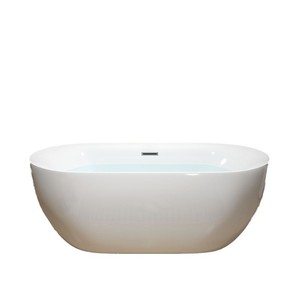 Bañera independiente ovalada de acrílico Wan Yusen, moderna y duradera para adultos. - Product Image 5