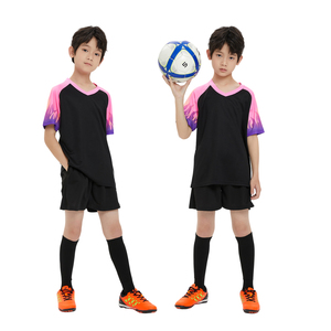 Vente en gros de maillots de football bleu neutre, technologie de sublimation de haute qualité, vêtements de football pour équipes de service OEM - Product Image 6