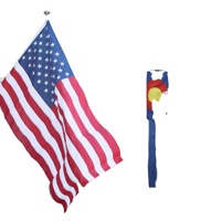 Drapeau décoratif suspendu pour l'extérieur du Colorado, 150e anniversaire, motif soufflet à vent, bannière de jardin, drapeau en polyester