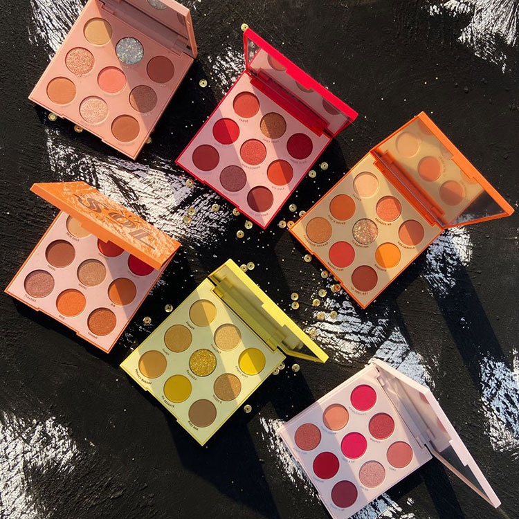 Косметика Палитра теней для век поставщик прессованный БЛЕСК 9 фруктов яркий цвет водостойкие высокие пигментные Конфеты тени для век