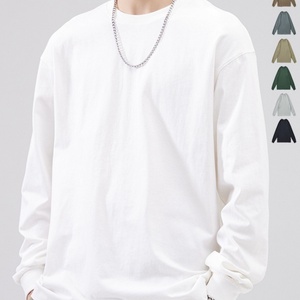 T-shirt Homme Personnalisé 100% Coton Manches Longues Col Classique Coupe Tendance Décontractée Respirant Anti-Plis Séchage Rapide 180g - Product Image 2