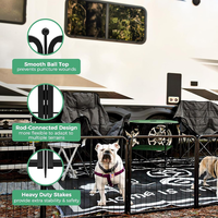 Barrière temporaire de camping et de voyage, légère et portable, panneau de clôture pour animaux de compagnie, revêtement poudré, sans creuser, pour intérieur, maison, extérieur, cour