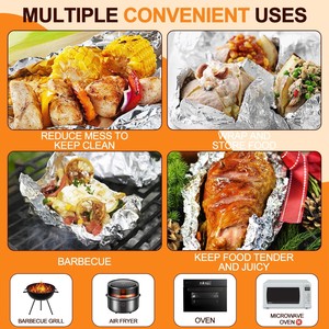 <span class=keywords><strong>Carta</strong></span> <span class=keywords><strong>stagnola</strong></span> standard resistente in alluminio per avvolgere cibi, grigliare, cuocere al forno 30cm*120m - Product Image 4