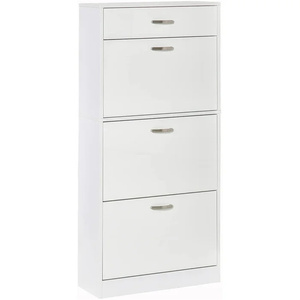Wooden Modern Living Room Entry <strong>Hallway</strong> <strong>Small</strong> Thin Flip Storage Shoe Rack <strong>Cabinet</strong> - Product Image 3