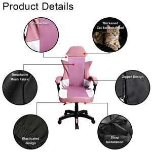 <span class=keywords><strong>Chaise</strong></span> de jeu ergonomique en tissu mesh <span class=keywords><strong>rose</strong></span> ODM OEM pour <span class=keywords><strong>bureau</strong></span>, <span class=keywords><strong>chaise</strong></span> d'ordinateur PC à hauteur réglable - Product Image 4