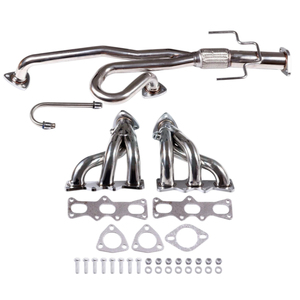 Kit de cabezales pulidos de acero inoxidable Pino, colector de escape para Ford Probe V6 GT Mazda MX6 LS V6 93-97 - Product Image 1