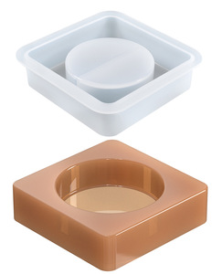 Hình Dạng Hình Học Khay Lưu Trữ Trinket Tấm Xà Phòng Món Ăn Nhựa Khuôn Silicone Sao Tròn Vuông Nến Chủ Epoxy Khuôn - Product Image 2