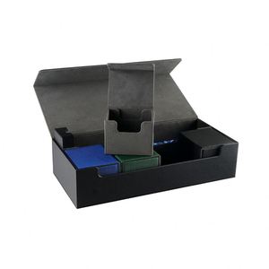 Caja de Cartas Coleccionables FX Flip Top de PU con Cierre Magnético, Estuche de Almacenamiento de Cuero, Organizador Portátil para Exhibición de Colecciones de Juegos - Product Image 3