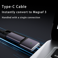 Câble de charge rapide 3-en-1 PD 100W, câble de données tressé en nylon C vers C, chargeur magnétique pour Watch Series IP16/17 Mac 480 Mbps