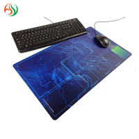 Alas Mouse motif kustom warna penuh, alas Mouse antiair bagus antiselip dapat dilipat ukuran besar Neoprene Gaming