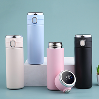Fiole à vide intelligente personnalisée bouteilles d'eau affichage intelligent de la température LED isolation métallique gobelet en acier inoxydable thermos