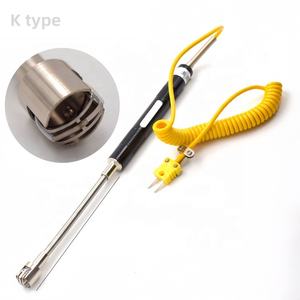 مجس حراري يدوي من النوع K مع مجس استشعار درجة حرارة السطح من الفولاذ المقاوم للصدأ على شكل رقائق/شبكة - Product Image 1