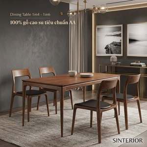 SINTERIOR <b>WALNUT</b> <b>DINING</b> <b>CHAIR</b> MINIMALIST SOLID WOOD FRAME MODERN SLEEK KITCHEN <b>CHAIR</b> LEATHER UPHOLSTERED SEAT CUSHION HOME FURNI - Product Image 6