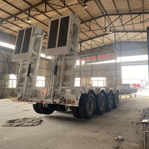 Remorque semi-remorque surbaissée à col de cygne hydraulique robuste de 1 à 2 tonnes, 12,5x2,5x1,5m Fengniao - Product Image 3