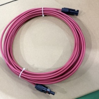 Cable de Panel Solar Personalizado, Conector PV, Cable de 2.5mm2, 4mm2, 6mm2 con Conector Negro, Cable de Extensión Solar de 10 AWG