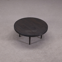Table basse élégante en bois massif de style antique avec un design wabi-sabi, écologique, fabriquée à la main, meubles de salon