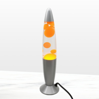 Lampe à lave en cire à mouvement métallique personnalisée en gros - Lumière de table de nuit décorative d'aquarium avec commande par interrupteur (effet volcan)