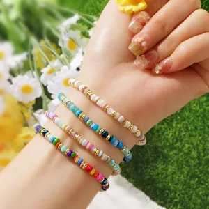 Go2boho Design Luxury Jade Jewelry Multicolor Gemstone Beaded Bracelets Women Delicate Daily Summer Shell Gifts