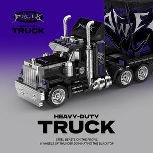 PB PB8829 Nuevo Camión de Juguete Retro Americano con Remolque Grande y Contenedor, Bloques de Construcción de Alta Resistencia, Juego de Regalo de Navidad - Product Image 2