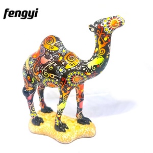 Đồ thủ công bằng nhựa để trang trí nhà cửa, in chuyển nước tùy chỉnh, tượng động vật bằng nhựa, tượng lạc đà - Product Image 4