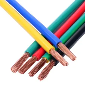 Kabel Daya listrik lembut Fleksibel RV RVV tembaga 0.5mm 0.75mm 1mm 1.5mm 2mm 2.5mm 4mm 6mm kabel kawat terisolasi OEM