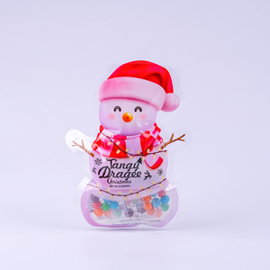 Nuovo arrivo frutta esotica aromatizzata <span class=keywords><strong>caramelle</strong></span> Bonbon in imballaggio di <span class=keywords><strong>natale</strong></span> calze con pupazzo di neve disegni gomma da masticare Halal per i bambini - Product Image 4