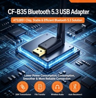 Adaptador USB Externo Inalámbrico CF-B35 de 5.3 2.4GHz, Dongle de Largo Alcance de 20M para PC y Laptop con Windows