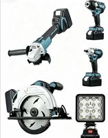 Kit combiné d'outils électriques à batterie lithium 21V avec moteur sans balais supérieur pour les travaux de construction et d'atelier intensifs