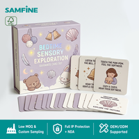 Cartes d'activités sensorielles personnalisées OEM pour l'heure du coucher, ensemble de cartes de guidage sensoriel et relaxant pour enfants, vente en gros