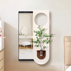 Espejo mural deslizante de cuerpo entero hecho a mano, de lujo moderno, estilo Art Déco 3D, con patrón de naturaleza muerta de arenisca, decoración de pared oculta, venta al por mayor - Product Image 2