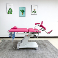 Chaise et table d'examen gynécologique