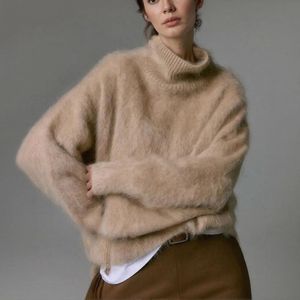 Maglioni da <span class=keywords><strong>Donna</strong></span> Personalizzati 2026, Pullover in <span class=keywords><strong>Lana</strong></span> Mohair con Collo Alto, Maglioni Pelosi in Angora - Product Image 2