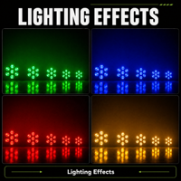 Éclairage de scène rétro DMX512 avec 7x60W Golden COB 168 RGB 3-en-1 SMD LED, mode sonore actif pour boîte de nuit