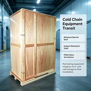 Port Lifting Special Plywood Wooden <b>Crate</b> Refrigeration Unit Complete Export Multi Layer Buffer Pressure Resistant Case - Product Image 3