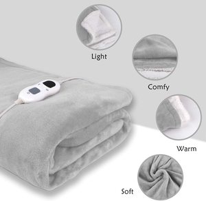 Plaid chauffant électrique en fibre de carbone, tissu en flanelle, double face, chaleur pour salon et <span class=keywords><strong>lit</strong></span> - Product Image 2