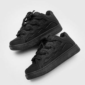 Nouveaux mocassins de style américain avec contraste de couleurs tendance, semelle épaisse et style académique pour un usage décontracté. - Product Image 3