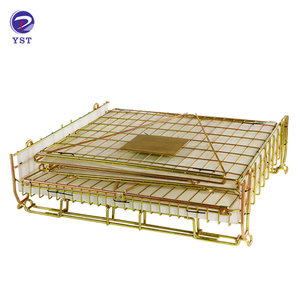 Grande boîte en métal pliable avec inserts en plastique sur les côtés pour stocker les préformes d'animaux domestiques - Product Image 2