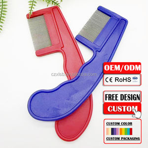 Peigne à <span class=keywords><strong>poux</strong></span> personnalisé en acier inoxydable Peigne à <span class=keywords><strong>poux</strong></span> sans lentes Élimine les <span class=keywords><strong>poux</strong></span> et les lentes Peigne à puces - Product Image 1