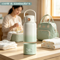 Chauffe-biberon portable Moomoo pour lait maternel, sans batterie, 150W, détachable, pour voyage