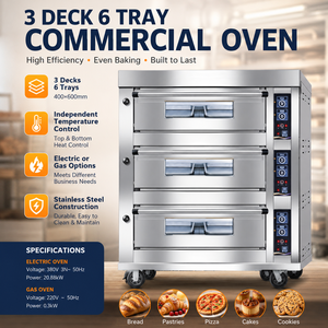 Forno Elettrico Commerciale da Banco a 2 Piani e 4 Teglie, Prezzo di Fabbrica, per Torte e Pizza - Product Image 1