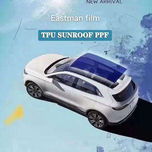 Película de vinilo para techo de coche autorreparable negro PPFTPU techo solar aislamiento térmico película de vidrio infrarrojo UVR película protectora para techo solar