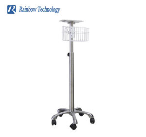 Regenboog Goede Kwaliteit Medische Kar Ziekenhuis Behandeling Kliniek Lift Vitale Functies Monitor Trolley RVS+ABS - Product Image 2