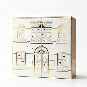 Boîte de calendrier de l'avent personnalisée en papier artistique avec 24 tiroirs de précision et matériaux durables - Product Image 1