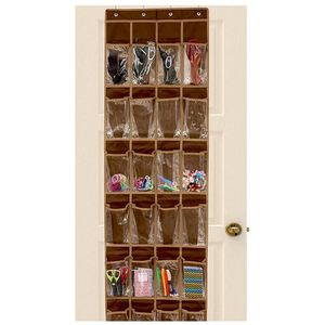 24 Mesh Pockets Eco-Friendly 30L Capacity Foldable Hanging <b>Shoes</b> Organizer Bag with 4 Door <b>Hooks</b> - Product Image 6