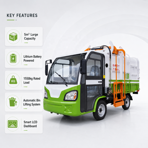 <span class=keywords><strong>รถ</strong></span>บรรทุก<span class=keywords><strong>ขยะ</strong></span>ไฟฟ้า <span class=keywords><strong>4</strong></span> <span class=keywords><strong>ล้อ</strong></span> รุ่นใหม่ มอเตอร์ AC <span class=keywords><strong>4</strong></span> กิโลวัตต์ แบตเตอรี่ 72 โวลต์ กล่องเก็บขยะ 5 ลูกบาศก์เมตร สำหรับเทศบาลและชุมชน - Product Image 2
