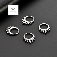 G23 perhiasan tubuh anak-anak, Perhiasan Tubuh trendi Titanium untuk anak-anak, anting tindik, kancing Helix, cincin hidung Septum, untuk pertunangan pernikahan atau hadiah