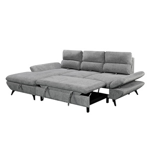 Divano letto angolare funzionale con sistema di stoccaggio a estrazione, design europeo OEM, economico, simile a Icon, Made in China, per ufficio. - Product Image 1